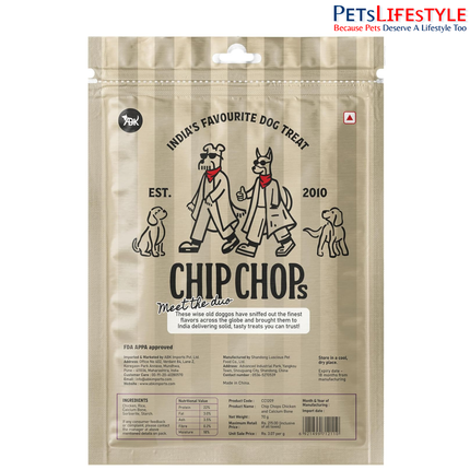 Chip Chops Chicken & Calcium Bone Dog Treat 70gm