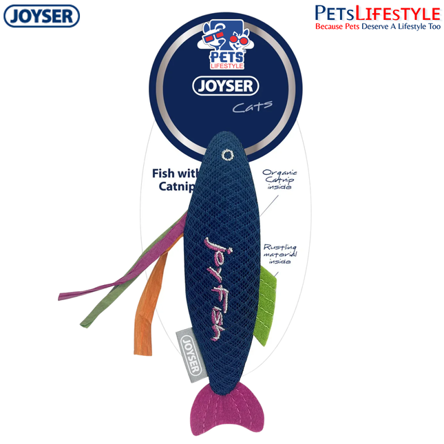 JOYSER Joyfish Catnip Toy with Colourful Ribbons – Fish-Shaped Cat Toy