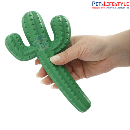 FOFOS Dog Chew Toy Cactus – Textured Rubber Chew Toy for Dogs | Assorted Colours