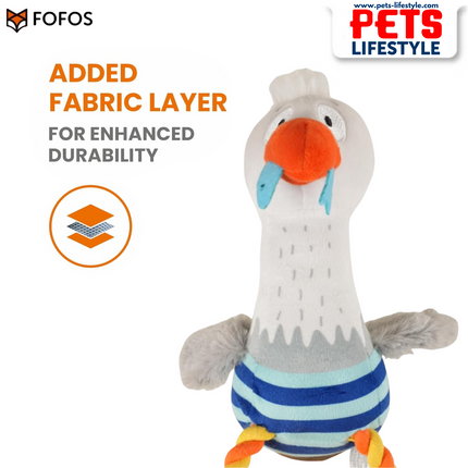 FOFOS Sealife Sea Mew Plush Dog Toy Multicolor