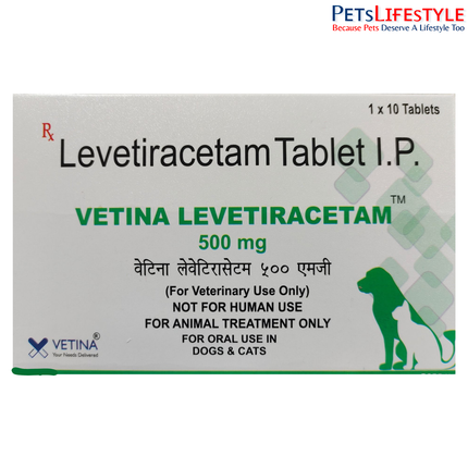 Vetina Levetiracetam 500 mg Tablets for Dogs and Cats 10 Tablets