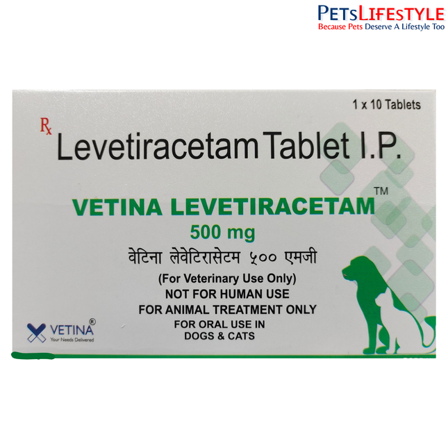 Vetina Levetiracetam 500 mg Tablets for Dogs and Cats 10 Tablets