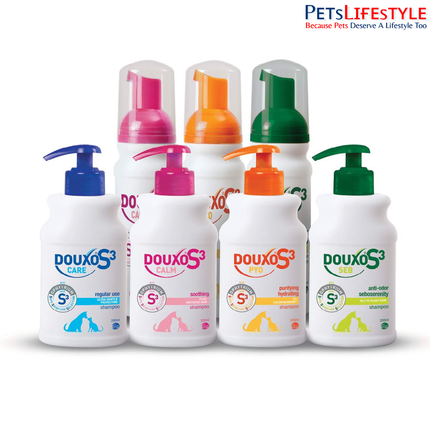 Douxo S3 Calm Shampoo for Dogs & Cats 200ml | Anti-Itch Hypoallergenic Shampoo for Allergic & Sensitive Skin