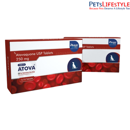 Pooch Atova Atovaquone 250 mg Tablets for Dogs Babesia Treatment