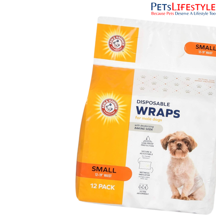 Arm & Hammer for Pets Male Dog Wraps – Small (12 Count)