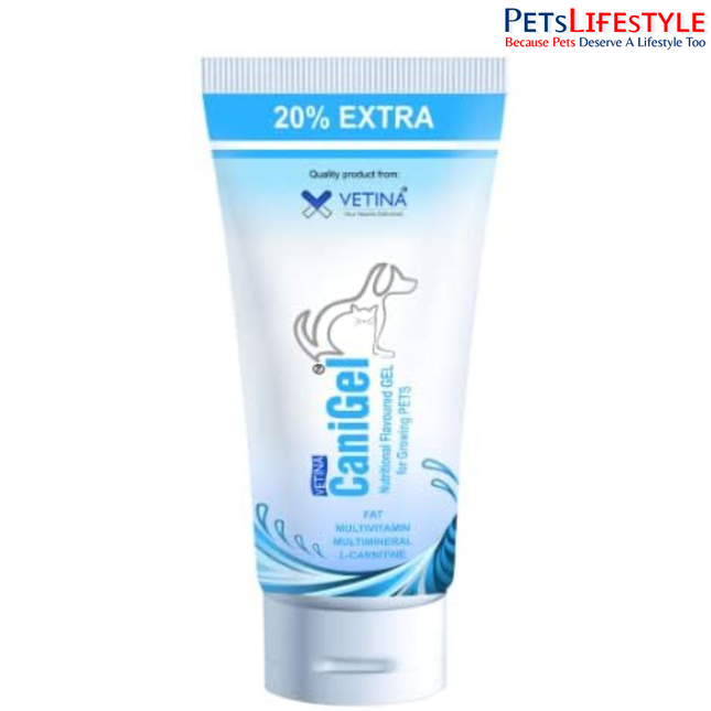 Vetina CaniGel Nutritional Energizing Gel with L-Carnitine for Dogs & Cats 120 g