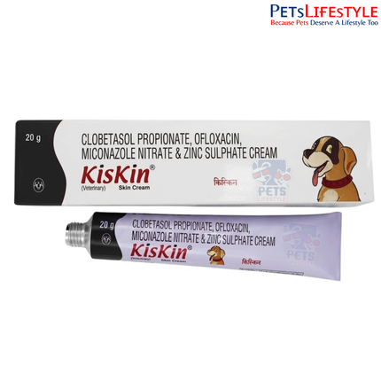 Intas Kiskin Ointment 20g — Antifungal & Antibacterial Skin Treatment for Dogs and Cats