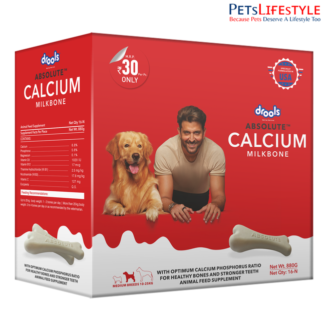 Drools Absolute Calcium Milk Bone MB Carton 16Pcs
