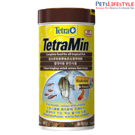 Tetra TetraMin Complete Fish Food Flakes for Tropical Fish Growth, Colour & Health with BioActive Prebiotics (Buy 1 Get 1 Free)
