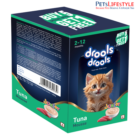 Drools Tuna Mousse Kitten 80g (5+1 Pack)