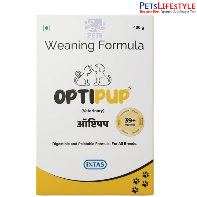 Intas Optipup Supplement Weaning Supplements for Dogs and Cats400g