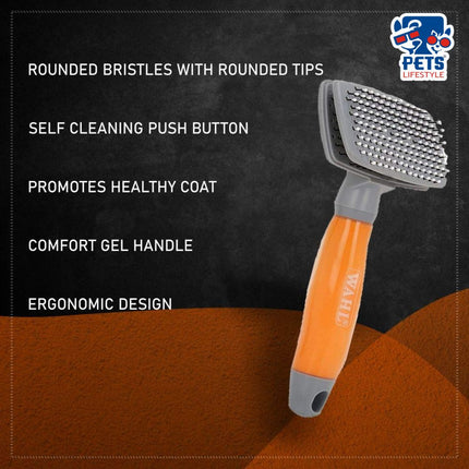 Self-Cleaning Nylon Slicker Brush