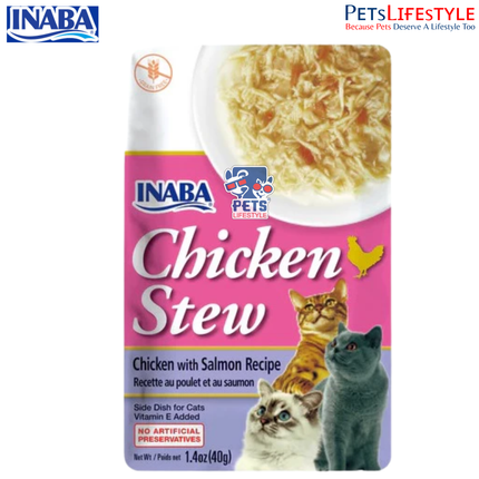 Inaba Chicken Stew Chicken & Salmon Recipe Cat Treat – 40g