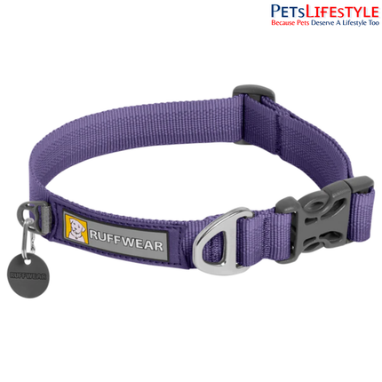 Ruffwear Front Range Dog Collar Purple Sage | Reflective Everyday Dog Collar with Aluminum V-Ring