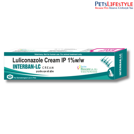 Interban-LC Antifungal Cream for Dogs & Cats (Luliconazole 1% w/w)