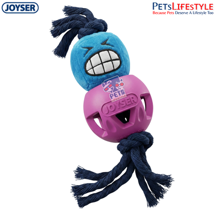 JOYSER Cageball with Funhead Interactive Dog Toy – Replaceable Plush Head
