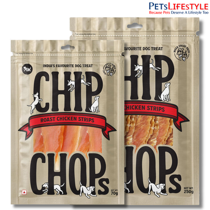 Chip Chops Roast Chicken Strips Dog Treat 70gm & 250gm
