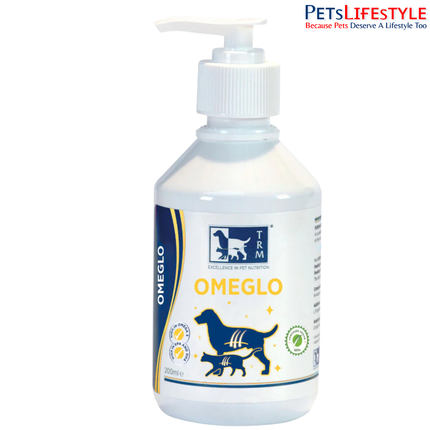 TRM Omeglo Skin & Joint Support Nutritional Supplement for Dogs & Cats 200 ml