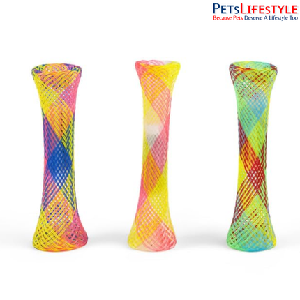FOFOS Spring Tube Cat Toys (Pack of 3) – Flexible Catnip Bounce Tubes for Kittens & Cats