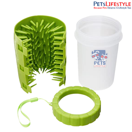 Dog Paw Cleaner Cup for Medium to Large Dogs – Portable Foot Washer with Soft Silicone Bristles