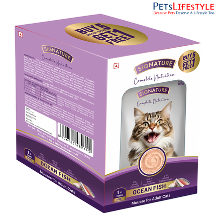 Signature Ocean Fish Mousse Cat 80g (5+1 Pack)