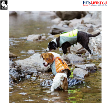 Truelove Dog Life Jacket – Orange – Waterproof Safety Swim Vest