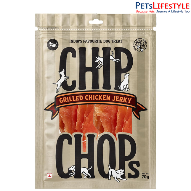 Chip Chops Grilled Chicken Jerky Dog Treats 70gm