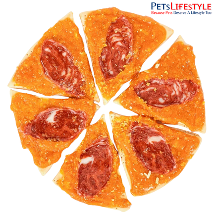 Rena Dog Pizza Treat – Chicken & Cheddar Cheese Pizza Slices for Dogs | Fun Ready-to-Eat Dog Treat | 12 Large Slices