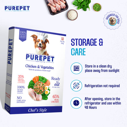 PurePet Chicken & Vegetable Biryani Fresh Dog Food 300g