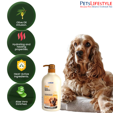 Forcans Aloe Rinse Dog & Cat Conditioner – Deep Moisturizing Pet Coat Conditioner