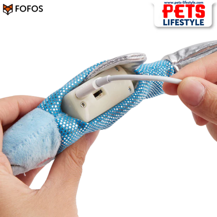 FOFOS Sardine Dancing Fish Electronic Cat Toy USB Rechargeable  Catnip Motion Toy