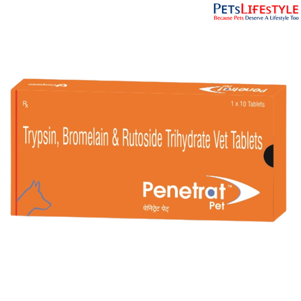 Penetrat Pet Tablets for Dogs – Advanced Proteolytic Enzyme Therapy for Inflammation & Faster Wound Healing (10 Tablets)