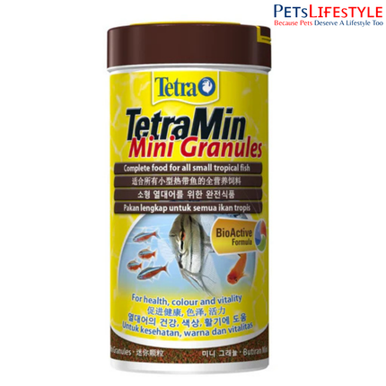 Tetra TetraMini Granules Complete Food for Small Tropical Fish BioActive Formula for Health, Colour & Vitality