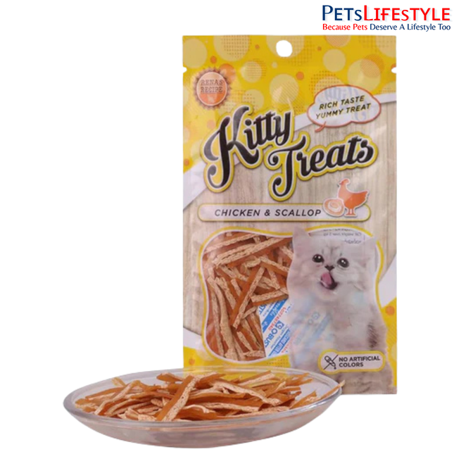 Rena's Kitty Licks Chicken & Scallop Treats for Kittens - 30 g