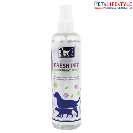 TRM Fresh Pet Deodorant Spray Fresh Floral Fragrance for Dogs & Cats 250 ml