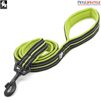 Truelove Mesh Padded Dog Leash (Neon Yellow) Reflective Classic Series