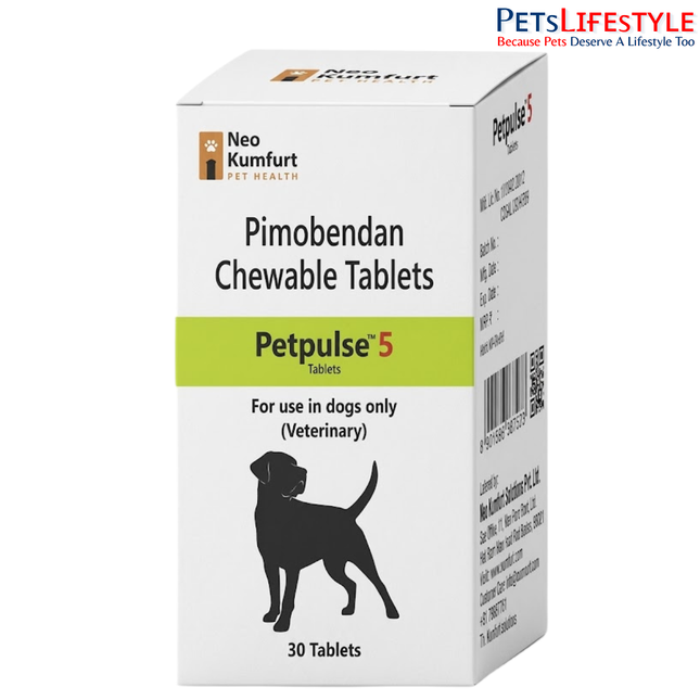 PET PULSE 5 MG – Pimobendan Heart Support Tablets for Dogs