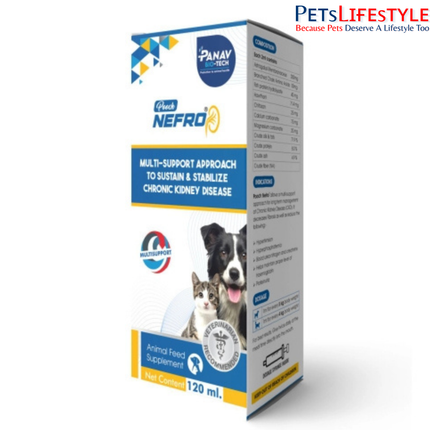 Pooch Nefro Multi-Support Kidney Care Syrup for Dogs CKD Support (120 ml)