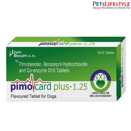 Pimocard Plus Pimocard Plus 1.25 Pimobendan & Benazepril) Chewable Tablets for Dogs