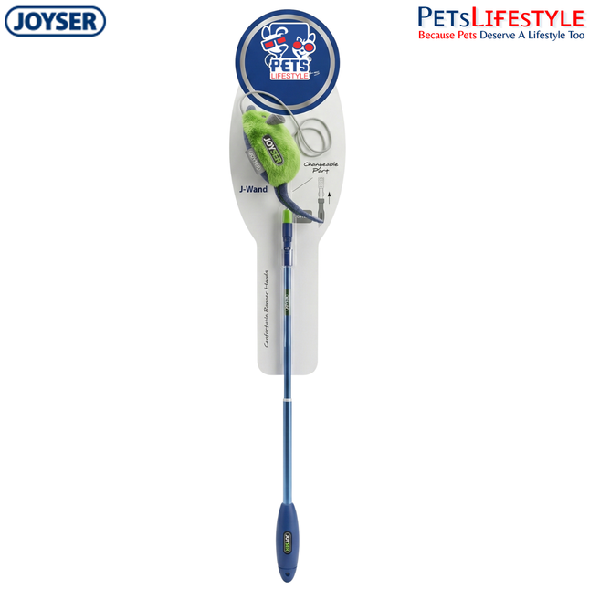 JOYSER Cat Teaser Wand Toy with Sound Chip Mouse – Blue
