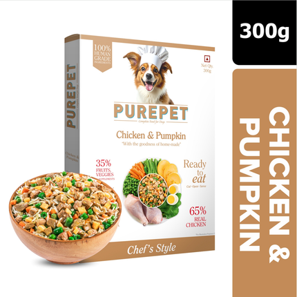 PurePet Chicken & Pumpkin Biryani Fresh Dog Food 300g