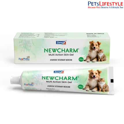 Zenex Newcharm Skin Gel for Dogs & Cats – Advanced Skin Healing & Infection Care