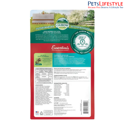 Oxbow Essentials Hamster & Gerbil Food 454g – Complete & Balanced Nutrition for Small Pets