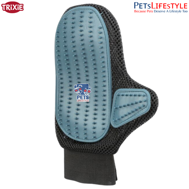 Trixie Fur Care Massage Glove 18×24 cm – Hair Removal, Massage, Coat Care for Dogs and Cats