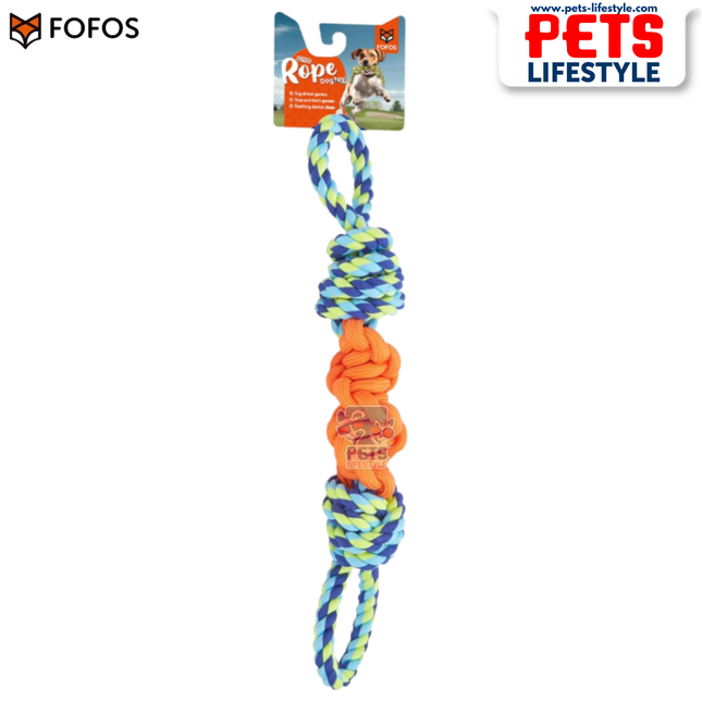 FOFOS Flossy Rope Dog Toy B/O Toy – Rope Tug Moderate Chewer