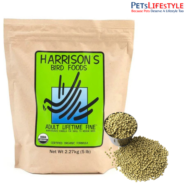 Harrison's Bird Foods Adult Lifetime Fine Certified Organic Maintenance Formula For Small To Medium Birds