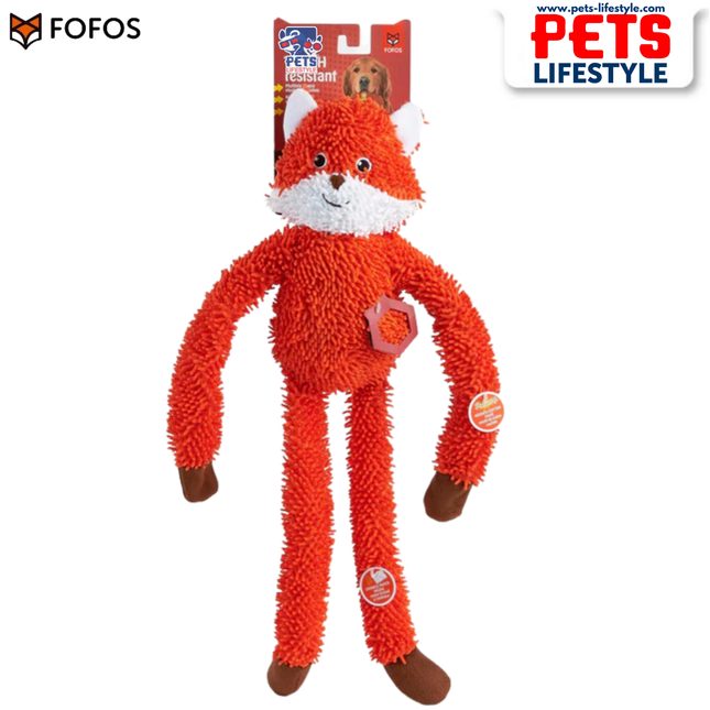 FOFOS Tough Long Body Dog Toy Fox –  Moderate Chewer Dog Toy