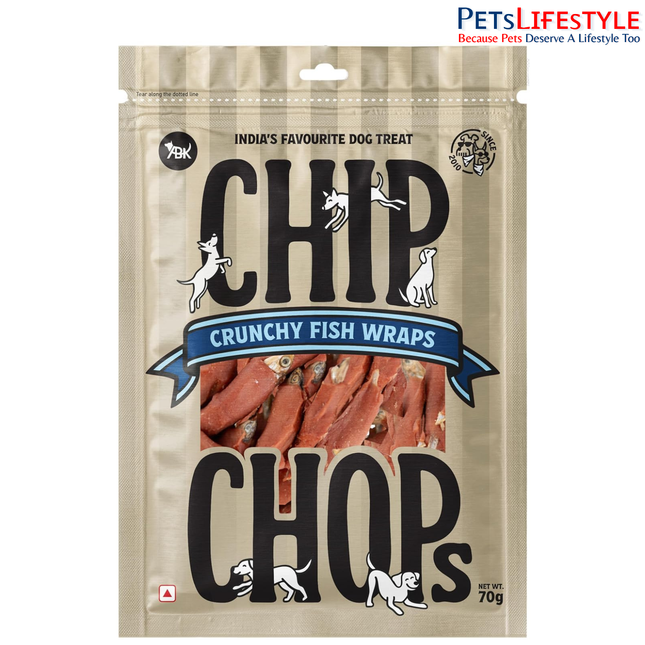 Chip Chops Crunchy Fish Wraps with Duck Dog Treats 70gm