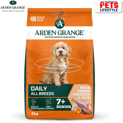 Arden Grange Senior with Fresh Chicken & Rice – Premium Nutrition for Senior Dogs