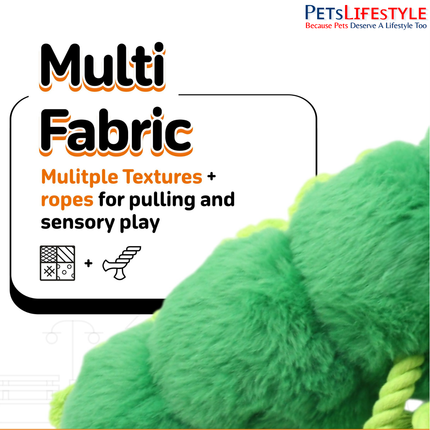 FOFOS Spring Plush Caterpillar Dog Toy – Soft Squeaky Plush Toy for Small & Medium Dogs